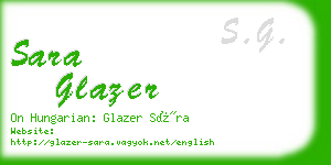 sara glazer business card